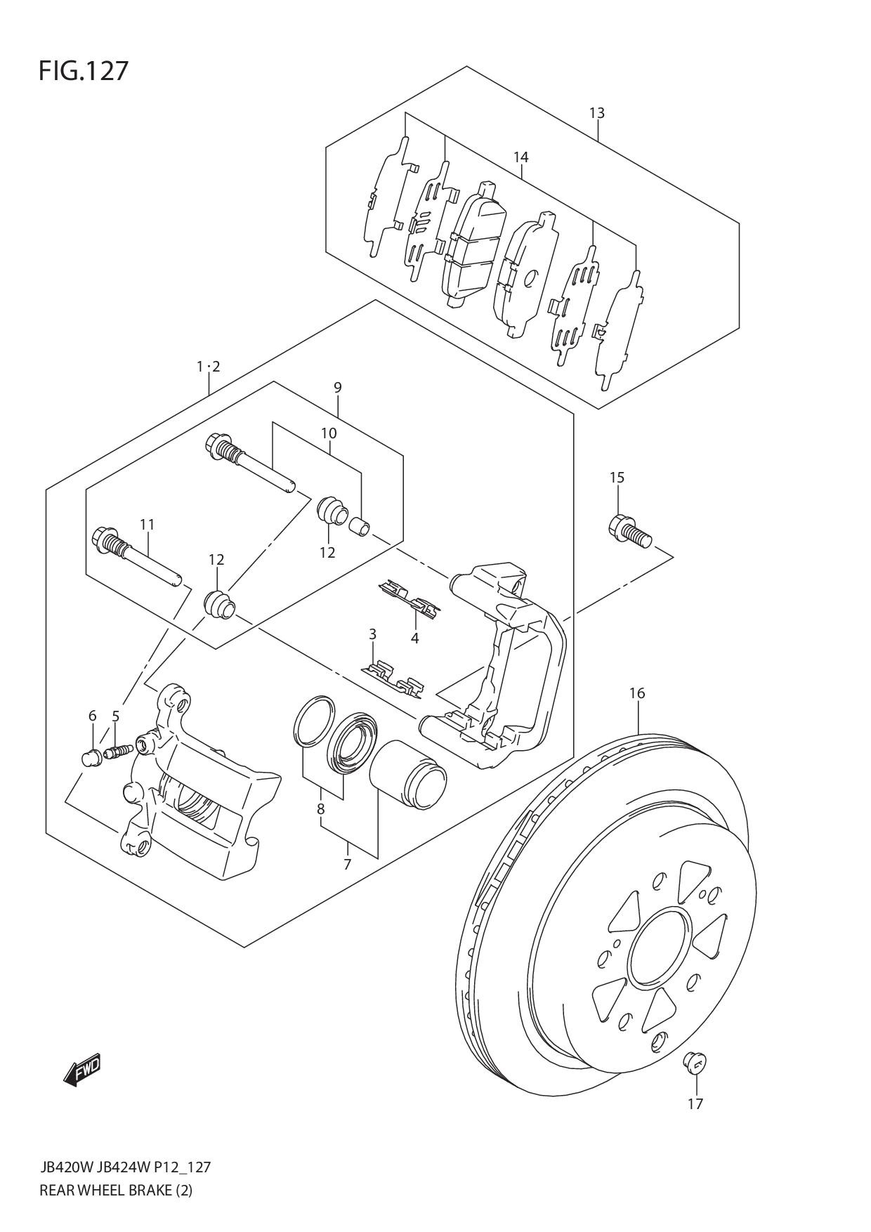 Rear Brake System Diagram Suzuki E Parts Of Rear Brake System Diagram