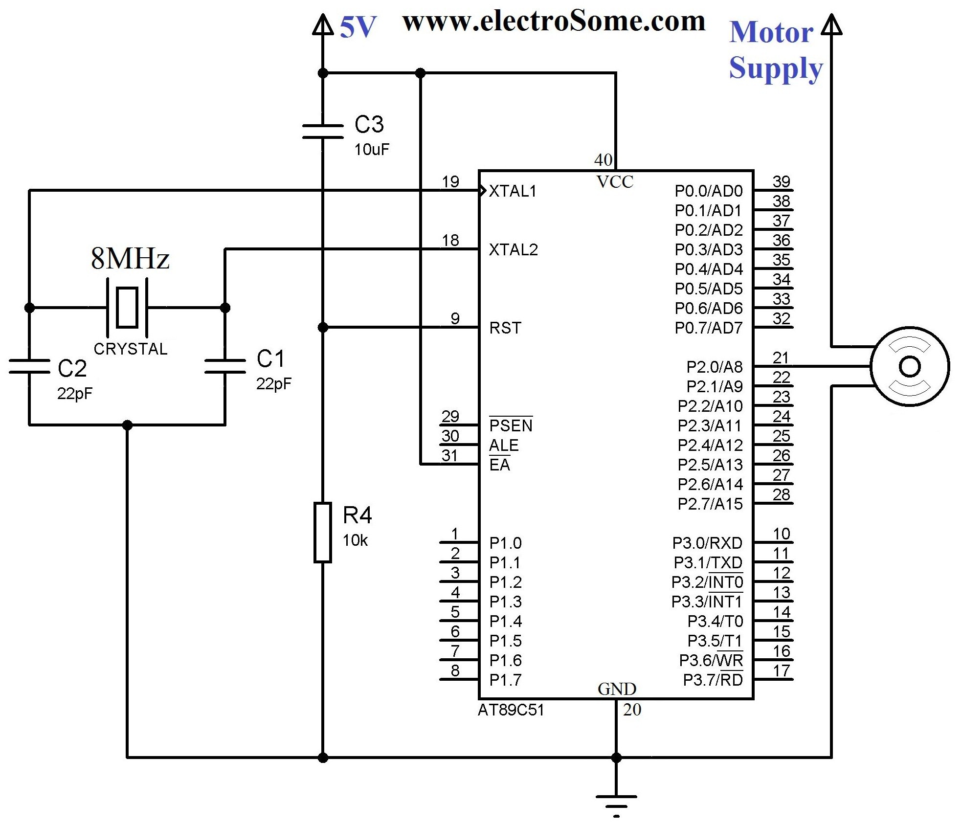 Servo Motor Wiring Diagram Interfacing Servo Motor with 8051 Microcontroller Using Keil C at89c51 Of Servo Motor Wiring Diagram