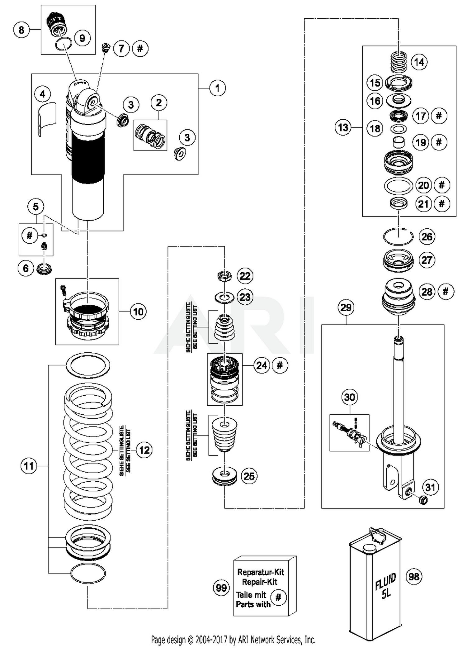 Shock Absorber Diagram 2016 Husqvarna Fe 501 Shock Absorber Disassembled Parts Best Of Shock Absorber Diagram
