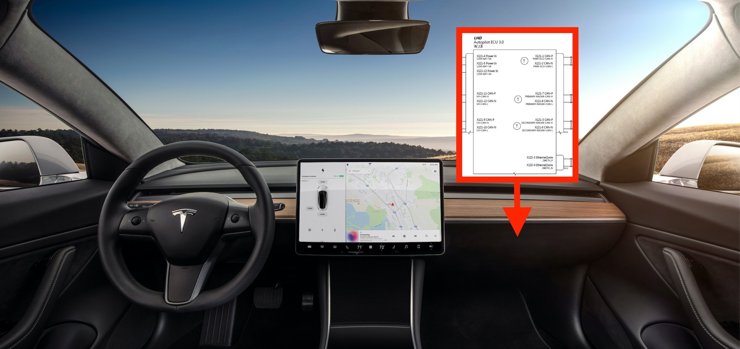 Tesla Motor Diagram Tesla Reveals New Self Driving Autopilot Hardware 3 0 Puter Of Tesla Motor Diagram