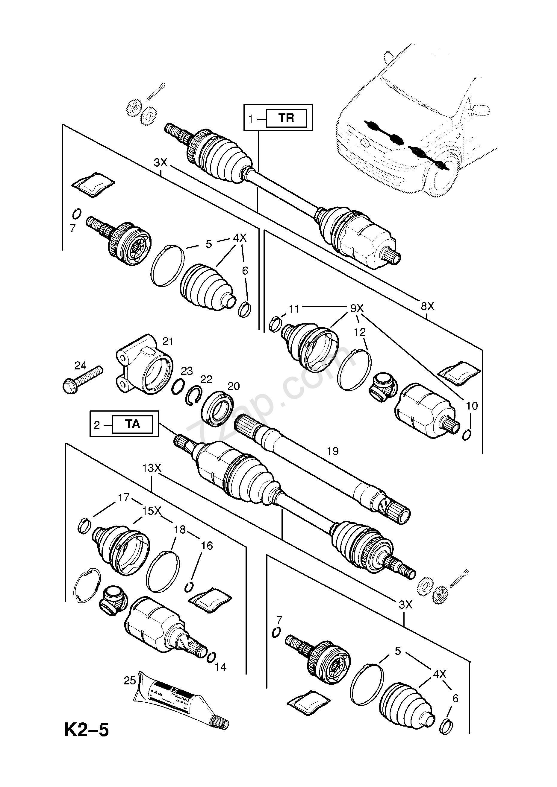 Vauxhall Corsa 1 2 Engine Diagram 2 Front Axle Drive Shaft [z17dth[lpz] Diesel Engine Gkn ] Opel Corsa C Of Vauxhall Corsa 1 2 Engine Diagram 2