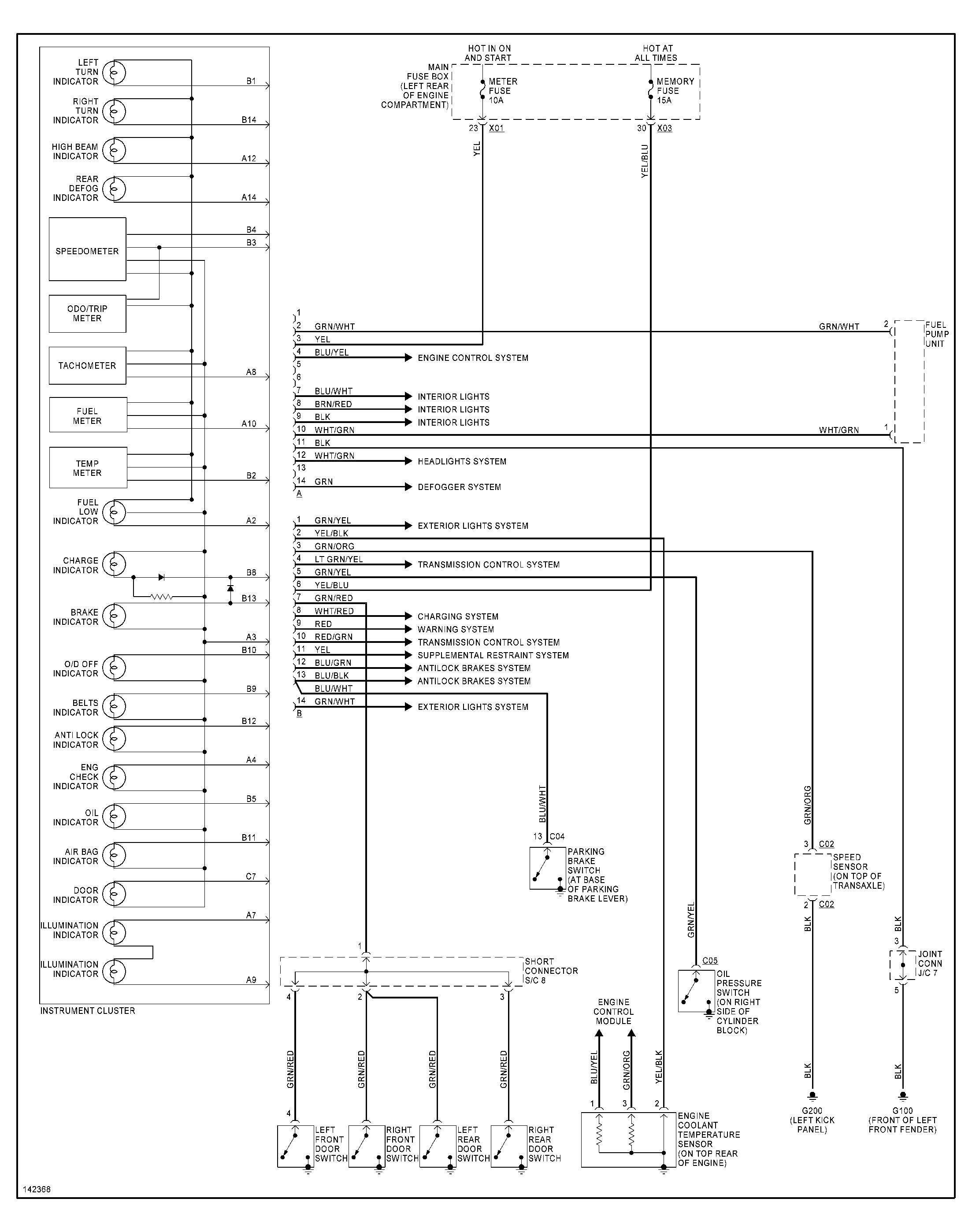 2000 Kia Sephia Engine Diagram