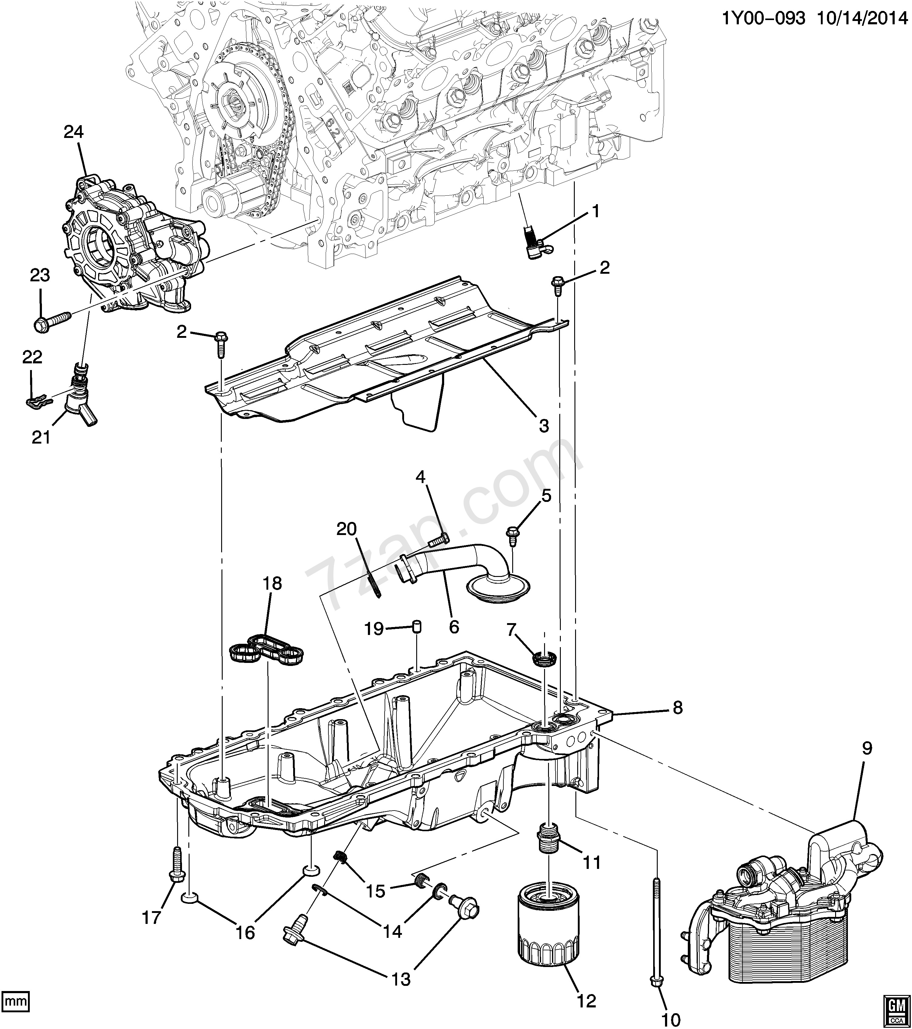 Chevy Oem Parts Diagram 2014 2017 Yy07 67 Engine asm 6 2l V8 Part 4 Oil Pump Pan Of Chevy Oem Parts Diagram