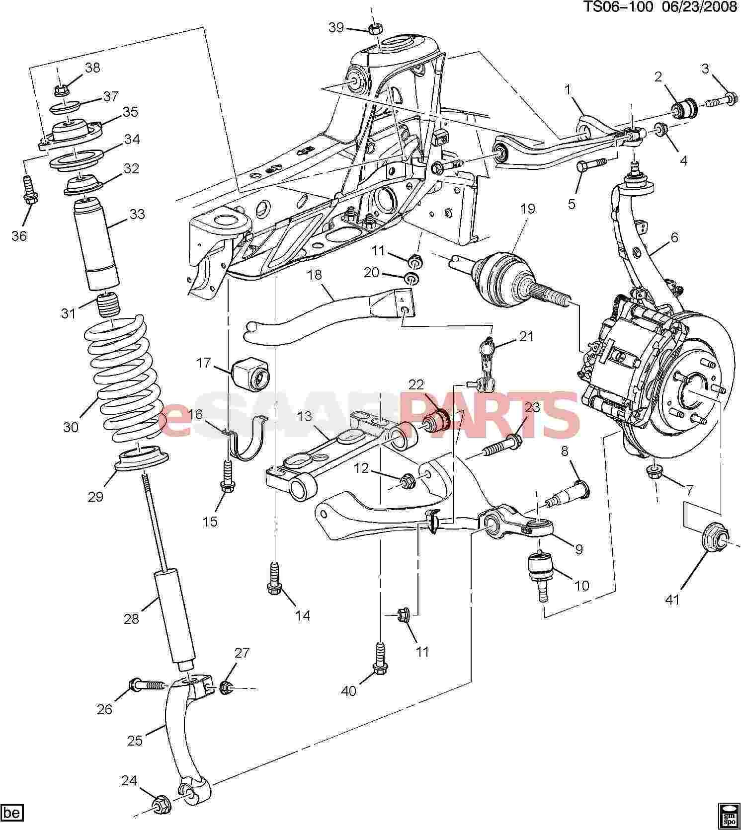 Front Wheel Drive Suspension Diagram Esaabparts Saab 9 7x Suspension &amp; Wheels Parts