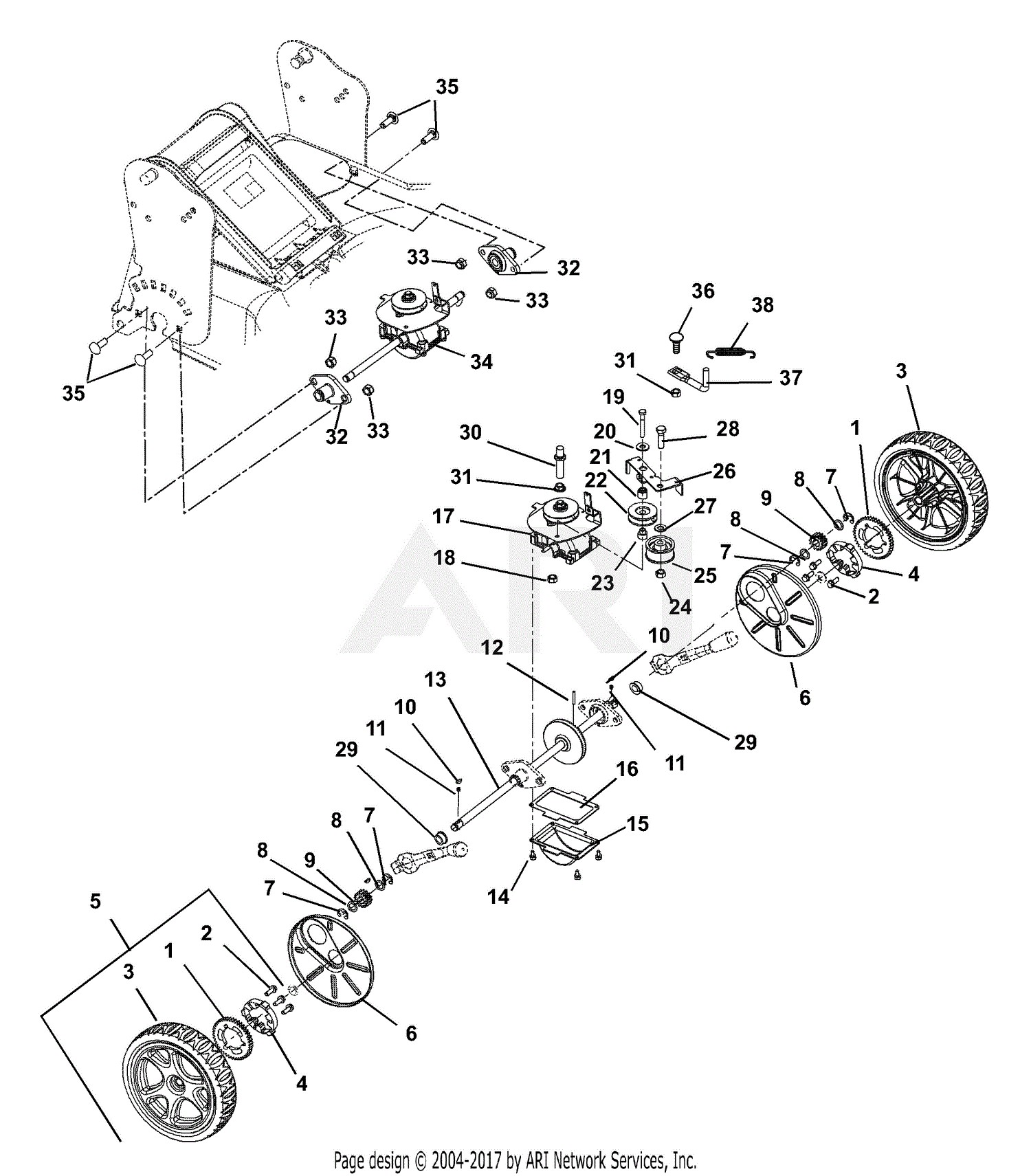 Lawn Mower Engine Parts Diagram Gravely Ssp21 6 5hp B&s Self Propelled Of Lawn Mower Engine Parts Diagram