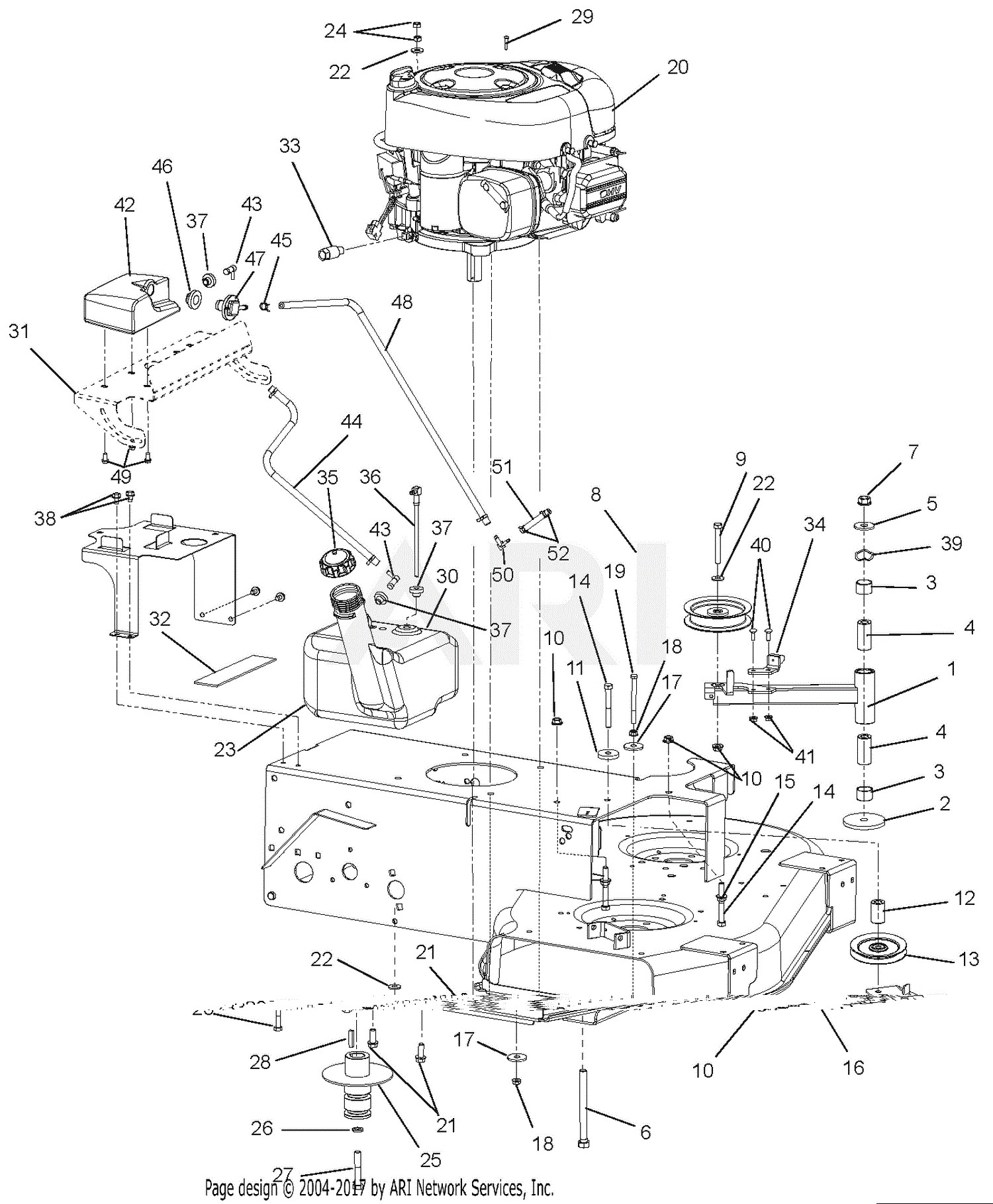 Lawn Mower Engine Parts Diagram Gravely Waw 34 14 5hp Briggs N Of Lawn Mower Engine Parts Diagram