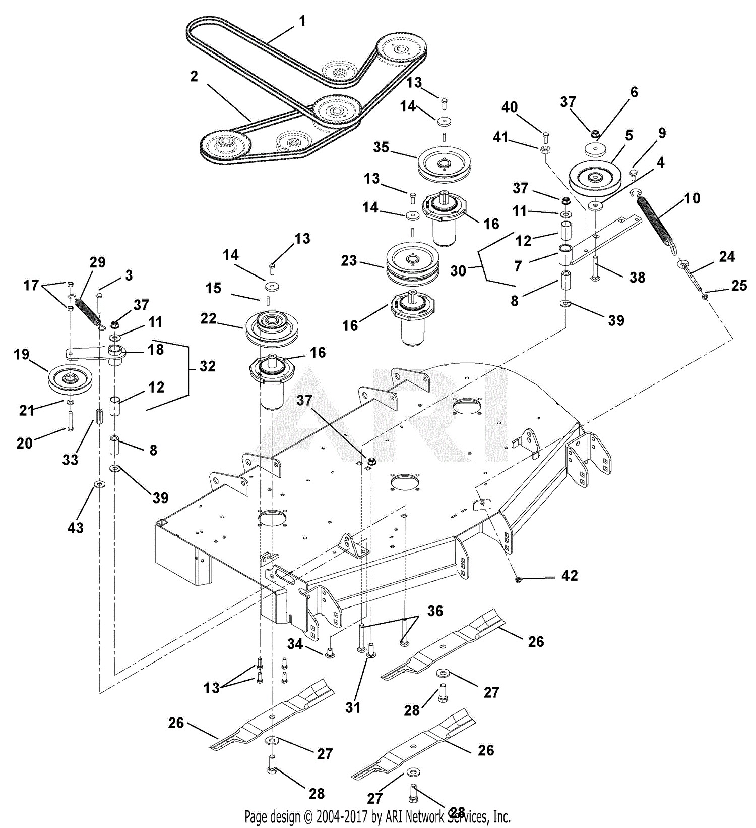 Lawn Mower Engine Parts Diagram Gravely Zt 44&quot; Hd Parts Diagram for