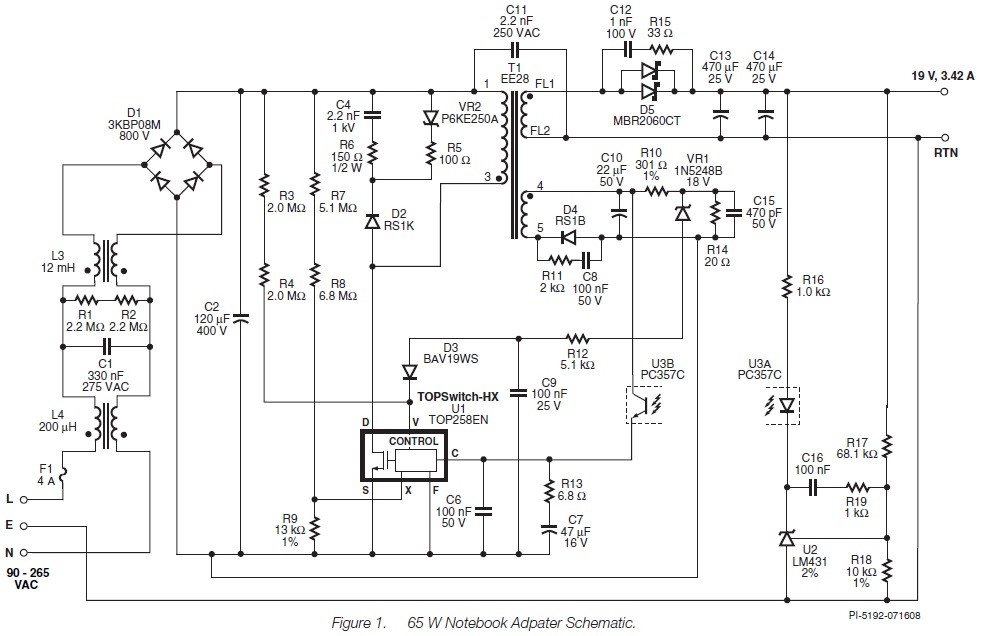 Lapkit 65w Laptop Chager Circuit Schematic 65w Laptop Power Adpter Circuit Circuit Ideas I Projects I Schematics I Robotics Of Lapkit 65w Laptop Chager Circuit Schematic