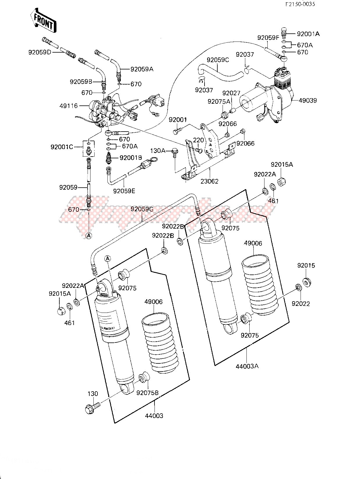 Shock Absorbers Diagram Oem Suspension Shock Absorber Kawasaki [motorcycle] Zn