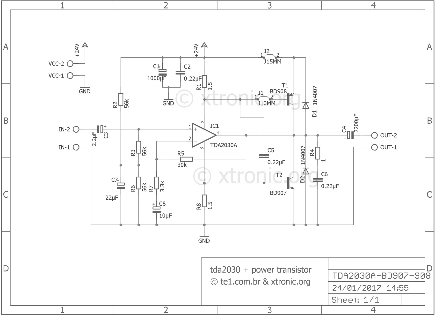 Tda 2040 25w Audio Amp Schematic Ev 7063] Hifi Audio Amplifier Circuit Based Tda2050 Audio Of Tda 2040 25w Audio Amp Schematic