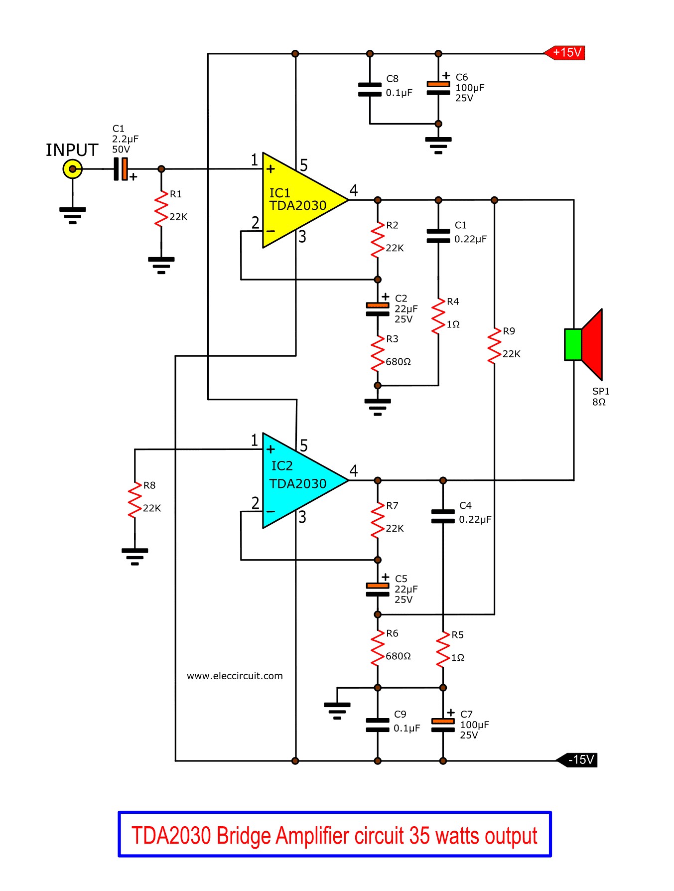 Tda 2040 40w Amp Fk 5250] Tda2030 Plete tone Control Amp Circuit Diagram Of Tda 2040 40w Amp