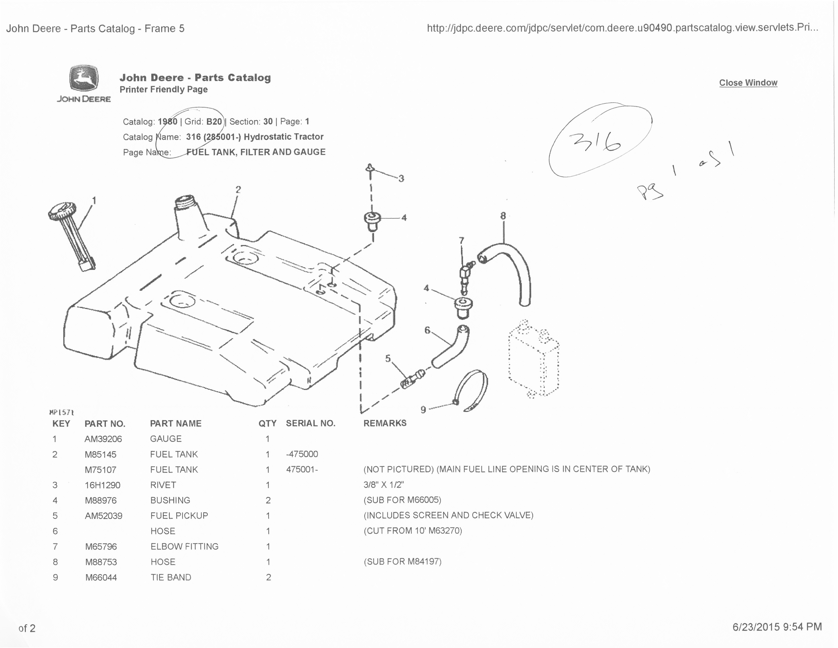 Wiring Diagram 318 John Deere Need Help Finding 318 Fuel Tank Parts Of Wiring Diagram 318 John Deere