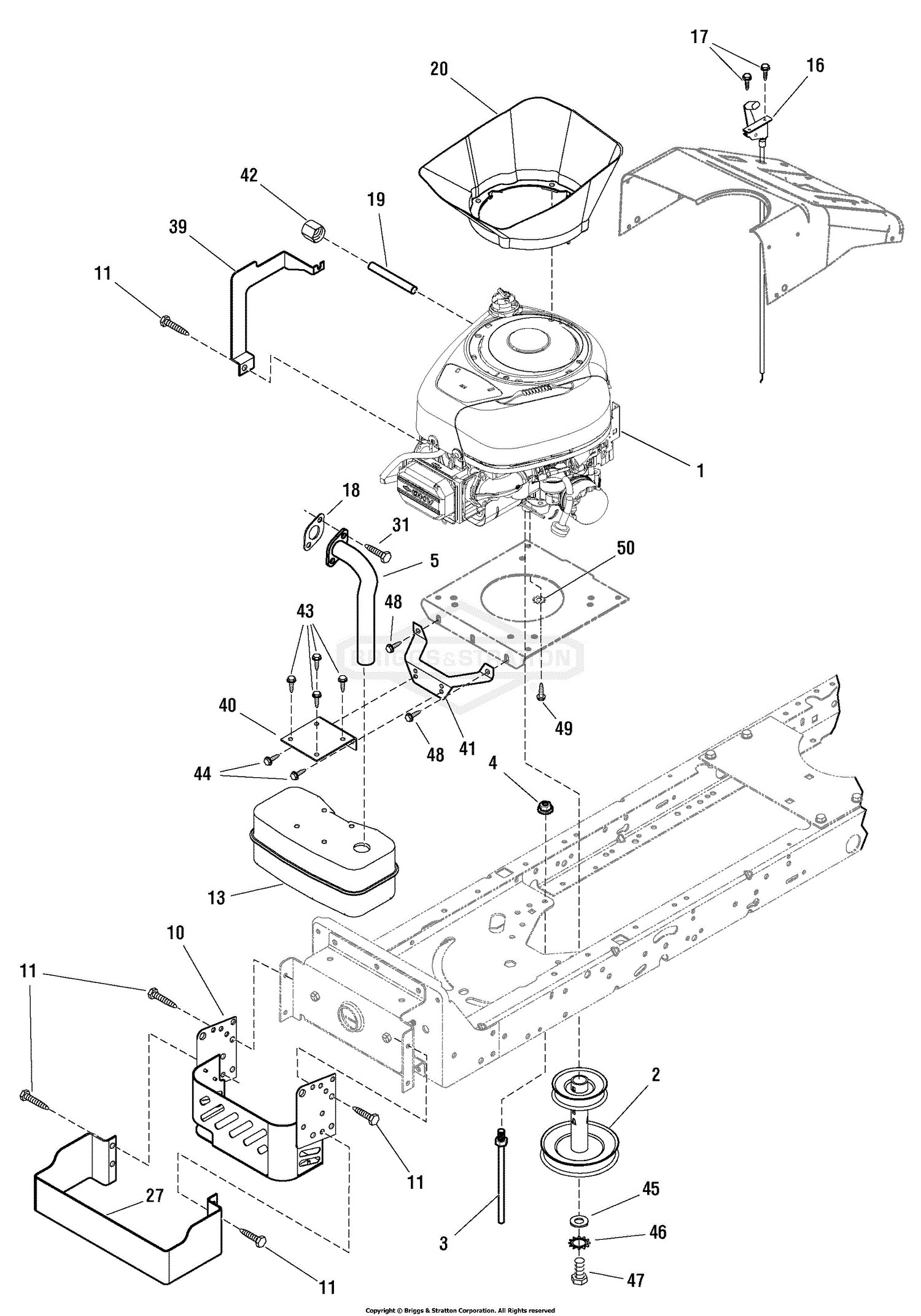 Briggs and Stratton 19 Hp Diagram Murray Rt 19 5hp 46" Hydro Drive Manual Pto Of Briggs and Stratton 19 Hp Diagram