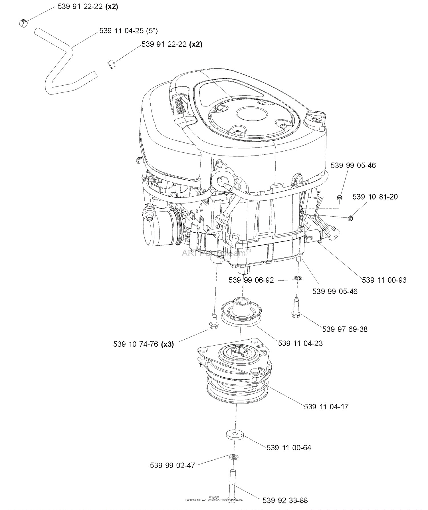 17.5 Briggs and Stratton Engine Diagram Husqvarna Z 3815 Bia 2006 04 Parts Diagram for Engine assembly 15 & 17 5 Hp Of 17.5 Briggs and Stratton Engine Diagram