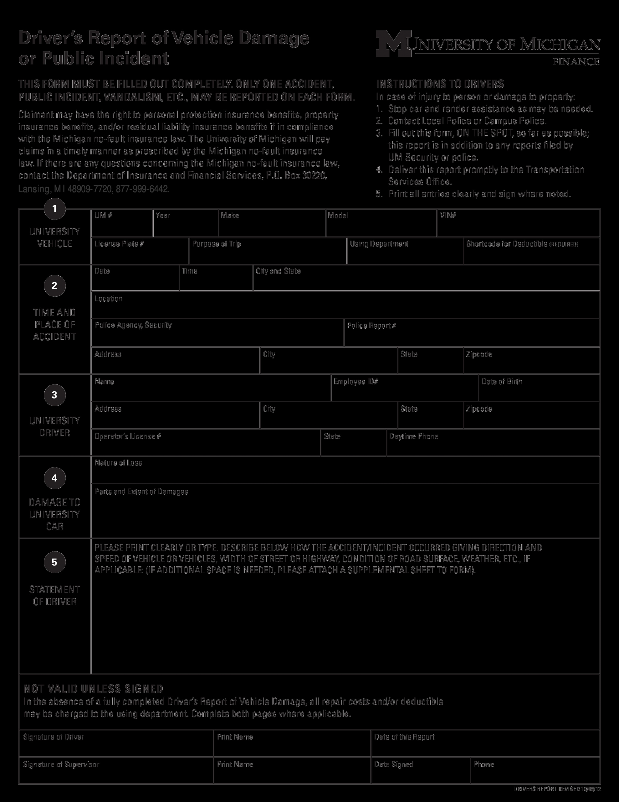 Truck Damage Template Vehicle Damage