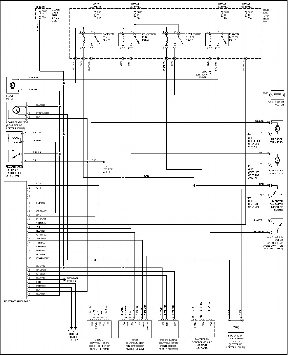 Where to Get 2002 Crv Honda Wire Drawing 2002 Honda Crv Wiring Diagram Database Wiring Diagram Sample