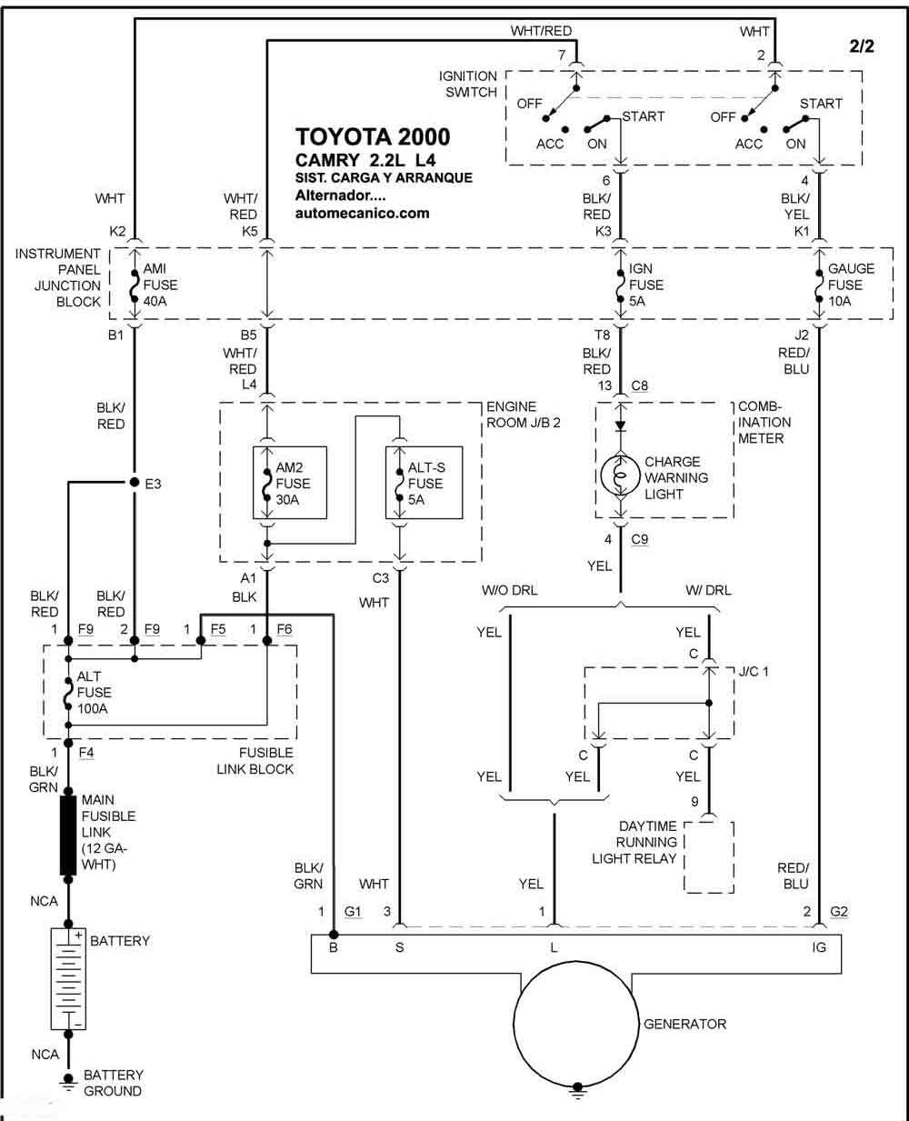 2000 toyota Camry 30 Diagrama toyota Diagramas Esquemas Sistema De Carga Y Arranque Of 2000 toyota Camry 30 Diagrama