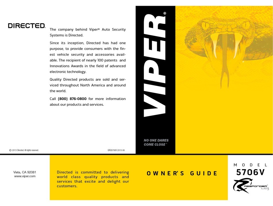 5706v Installation Manual Viper 5706v Owner S Manual Pdf Download Of 5706v Installation Manual