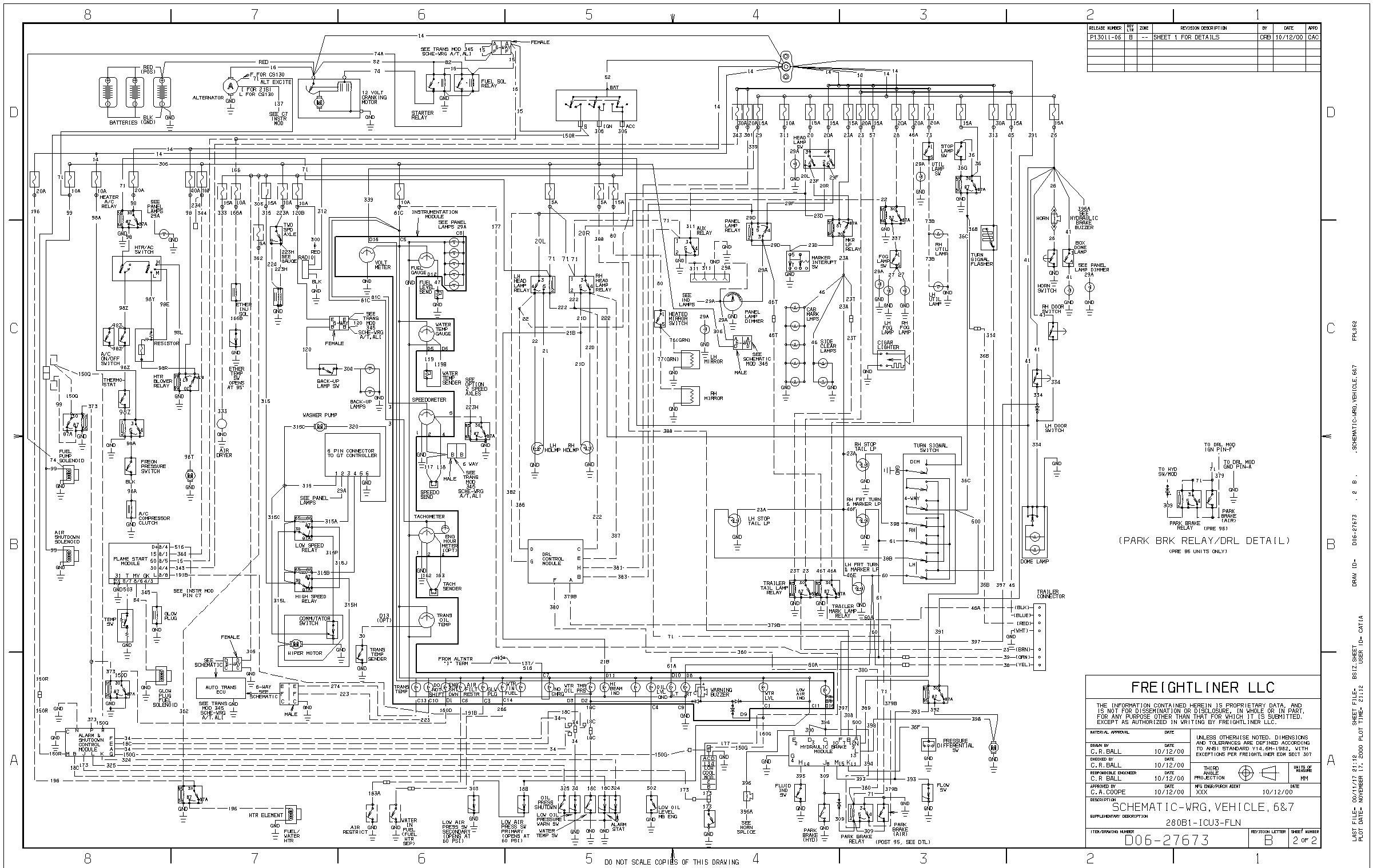 Freightliner Fl70 Wiring Diagram I Have 2003 Fl70 Freightliner and I Need A Wiring Diagram for the Instrument Cluster and the