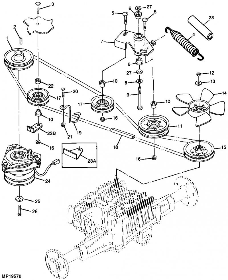 John Deere 345 Diagram I Need A Diagram Of the Routing Of A Drive Belt On A 1997 345 John Deere Riding Mower
