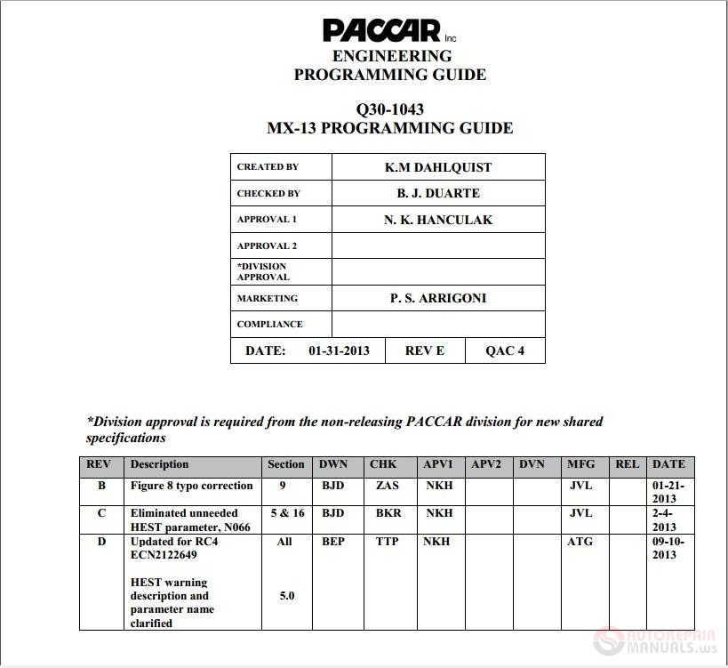 Paccar Mx 13 Wiring Diagram for Engine Brake Paccar Mx13 Programming Guide Of Paccar Mx 13 Wiring Diagram for Engine Brake