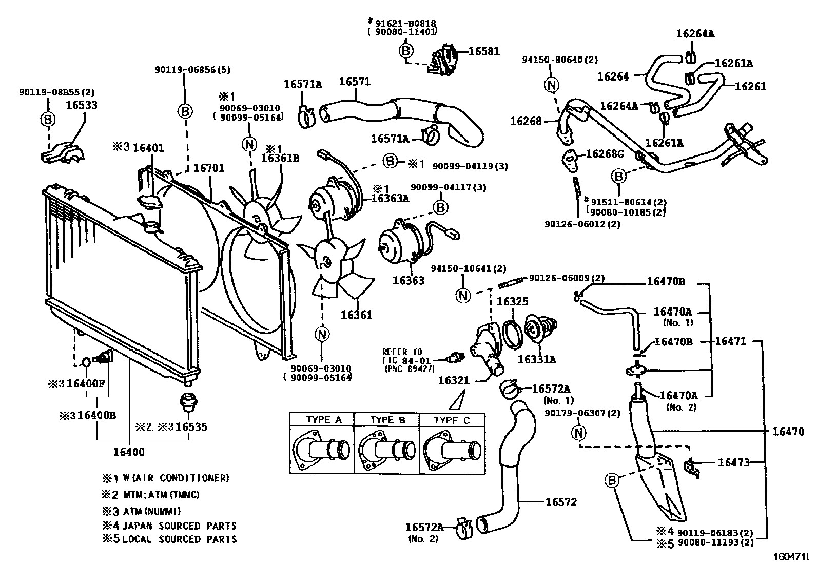 Toyota Tacoma Culb Car F85 Motor Diagrams 1998 toyota Corolla Ve 1zzfe Zze110 Radiator and Water Outle Of Toyota Tacoma Culb Car F85 Motor Diagrams