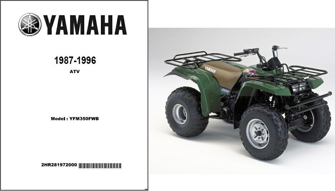 Yamaha 350 Big Bear Manual 87 96 Yamaha Yfm350 Big Bear 350 atv Service Repair Manual Cd Yfm350fwt for Sale Item Of Yamaha 350 Big Bear Manual