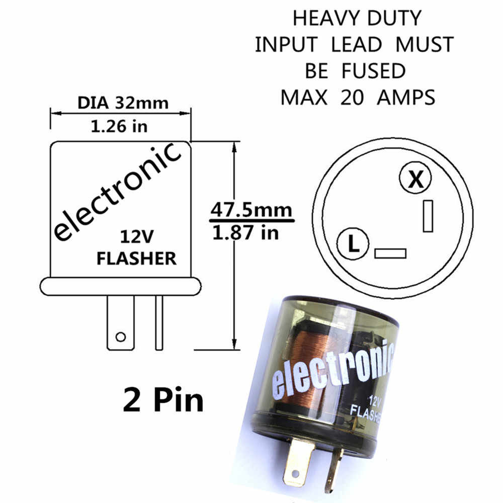 2 Pin Relay Flasher How It Works Armsky 2pin 12v Relay Chrome Electronic Led Turn Signal Flasher … Of 2 Pin Relay Flasher How It Works