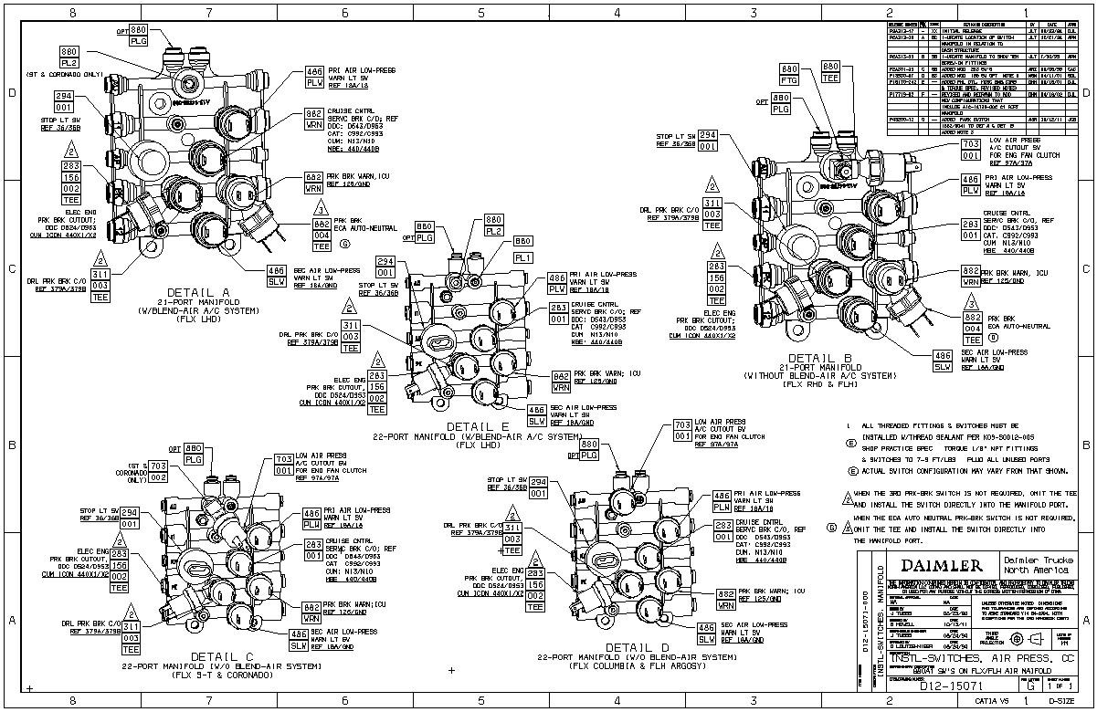 Air Schematic for Fl80 Freightliner 2007 Freightliner Classic Vin 1fujapav77dy04327, Customer Came In … Of Air Schematic for Fl80 Freightliner