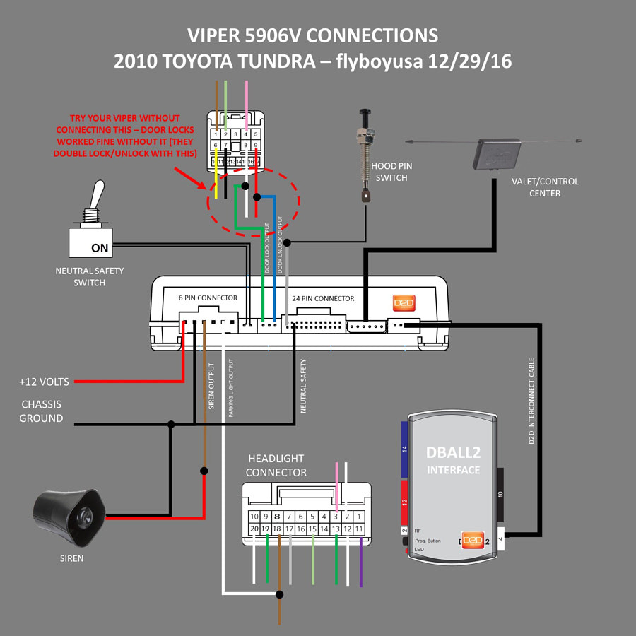 Viper 5906v Installation Viper 5906v Remote Starter Install – 2010 Tundra toyota Tundra … Of Viper 5906v Installation