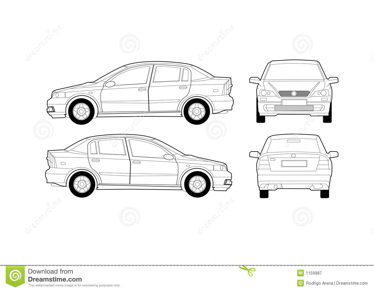A Diagram Of A Car Inside Generic Saloon Car Diagram Stock Vector. Illustration Of Auto … Of A Diagram Of A Car Inside