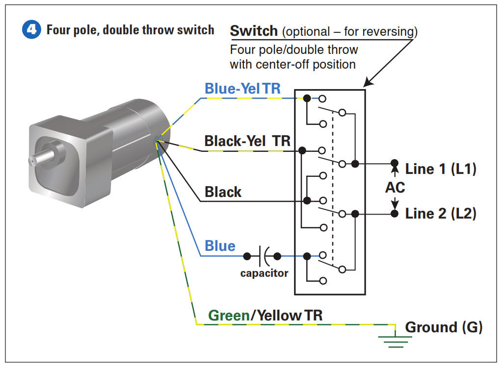 Forward Reverse Switch Wiring Diagram How to Connect A Reversing Switch to A 3- or 4-wire (psc … Of Forward Reverse Switch Wiring Diagram