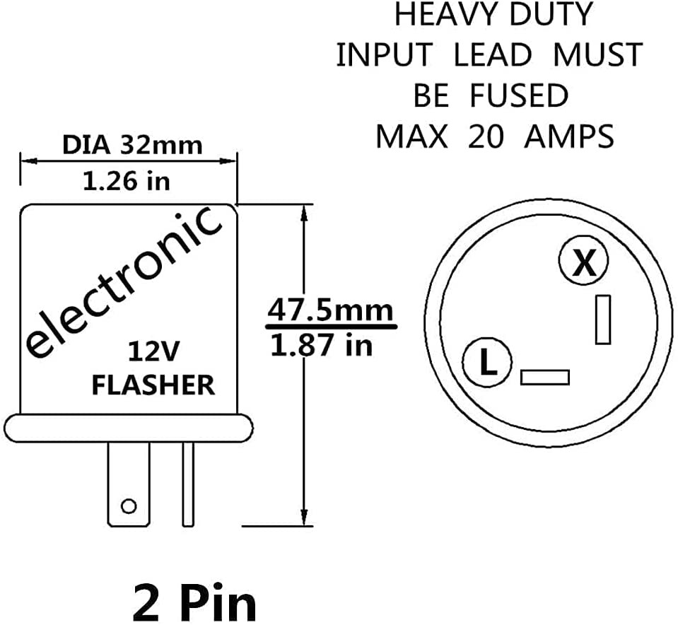 How Does A 2 Pin Flasher Unit Work Vofono 12v Heavy Duty 2 Pin Compatible Electronic Fixed Led Flasher Turn Signal Flasher Relayï¼round Of How Does A 2 Pin Flasher Unit Work