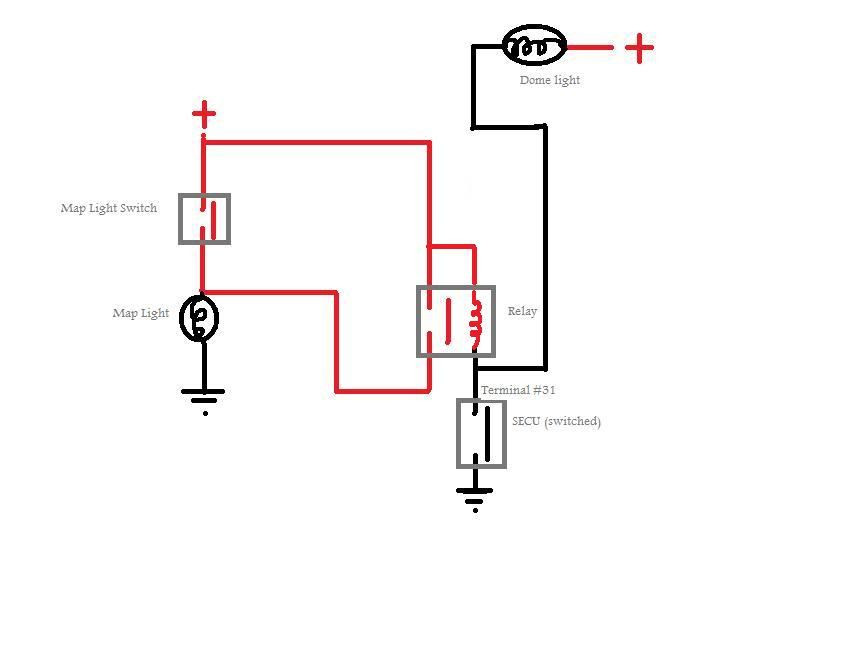 Lighting Circuit Diagram for A 2006 X Type 5thgen Maxima - Wiring Map Lights to Function when Dome Turns On