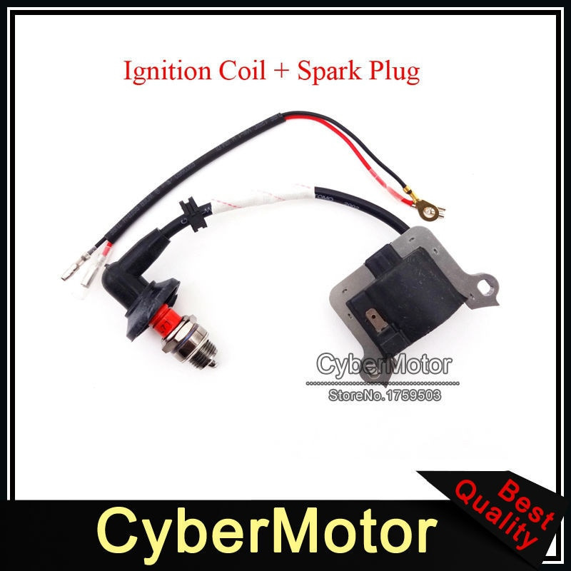 Mini Moto Pull Start Wiring Diagram Ignition Coil Red L7t Spark Plug for 2 Stroke 33cc 43cc 49cc … Of Mini Moto Pull Start Wiring Diagram
