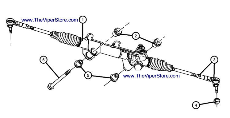 Rack and Pinion Steering Diagramng Ram Srt10 2004-2006 Factory Parts Diagrams Rack & Pinion, Power ...