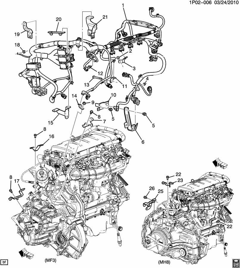 Wiring Diagram for the Engine 2013 Chevy Cruze 1.4 2011 Chevrolet Cruze 1.4l Turbo 6-spd Auto Engine Wiring Harness New 13359193