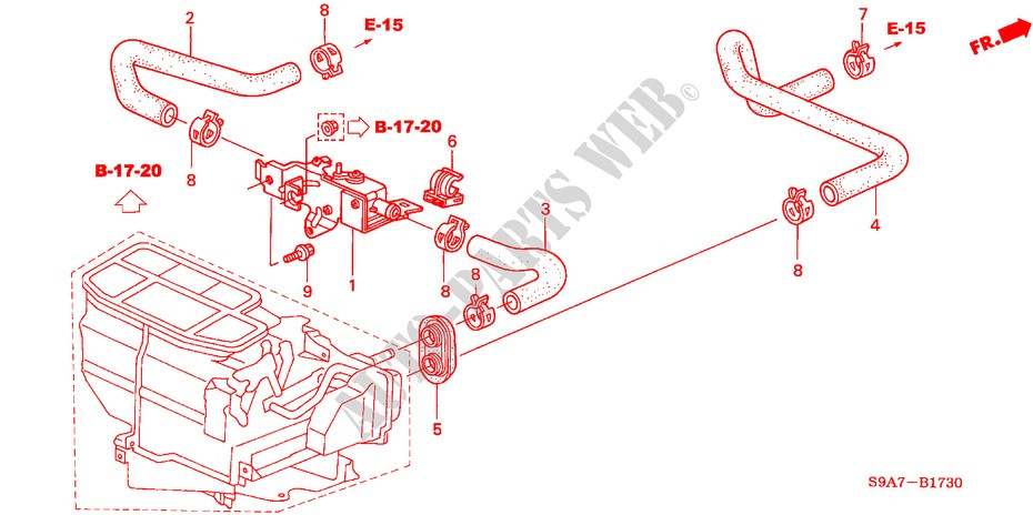 2002 Honda Crv Parts Diagram Water Valve (lh) for Honda Cars Cr-v Rv-i 5 Doors 5 Speed Manual … Of 2002 Honda Crv Parts Diagram