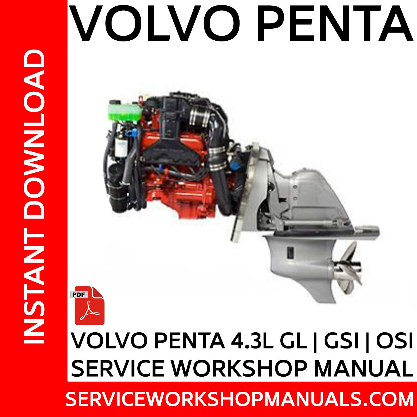4.3 L Volvo Penta Belt Diagram Volvo Penta 4.3l Gl, Gsi, Osi, Engine Service Workshop Manual … Of 4.3 L Volvo Penta Belt Diagram