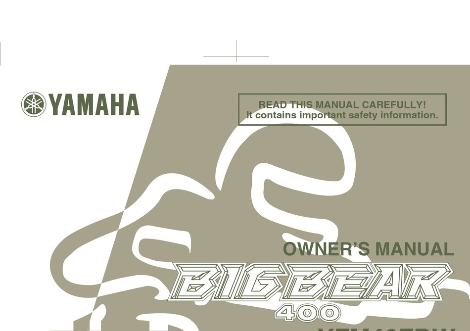 96 Big Bear 350 Wiring Diagram Yamaha Big Bear 400 Owner’s Manual Pdf Download Manualslib Of 96 Big Bear 350 Wiring Diagram