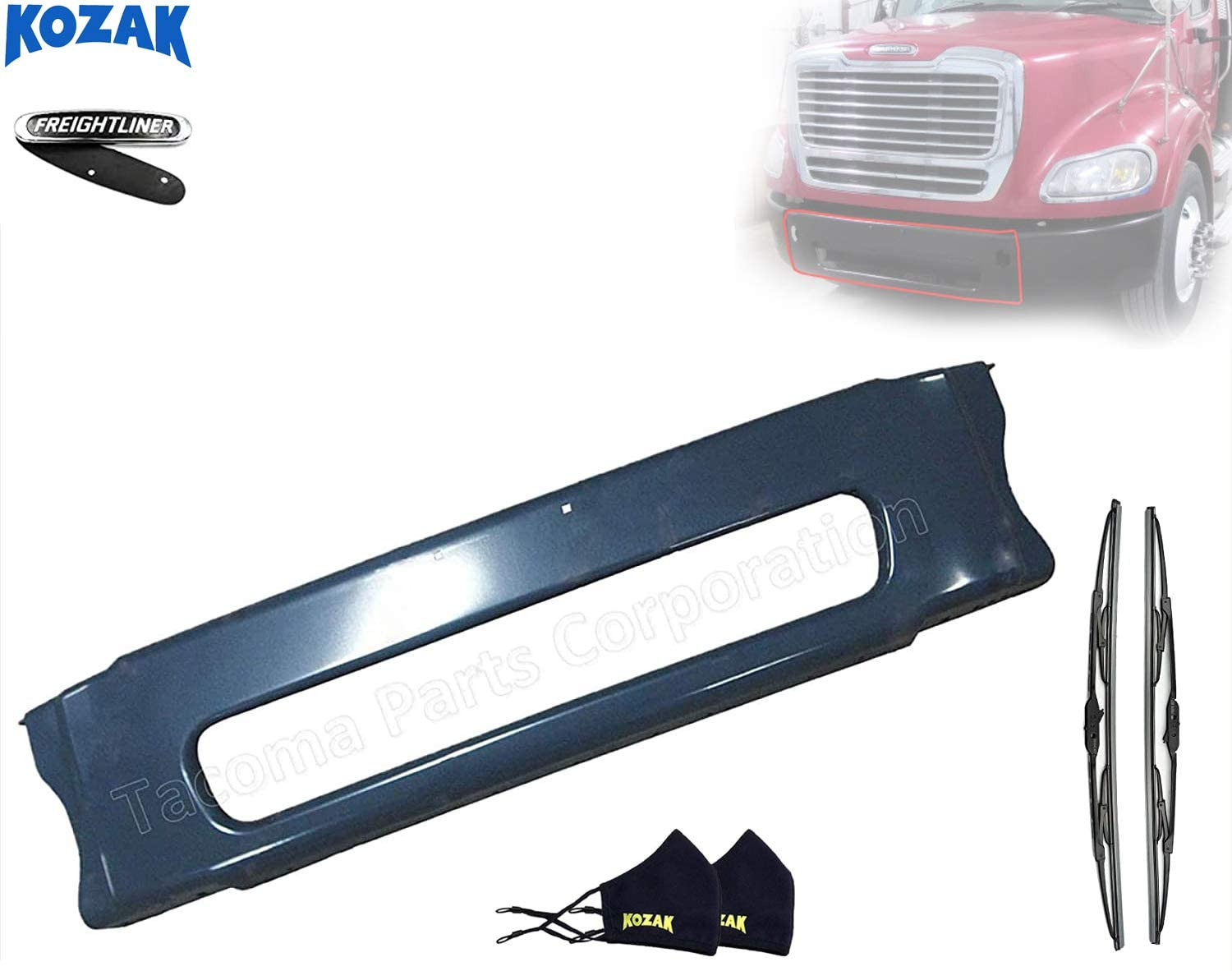 Break Preesure Switch for M2 Freightlinne Freightliner M2 Truck Steel Front Center Bumper for Freightliner M2 Business Class 106 112 03-12 Plus Freightliner Logo, 2x 22" Windshield Wipers, and ...