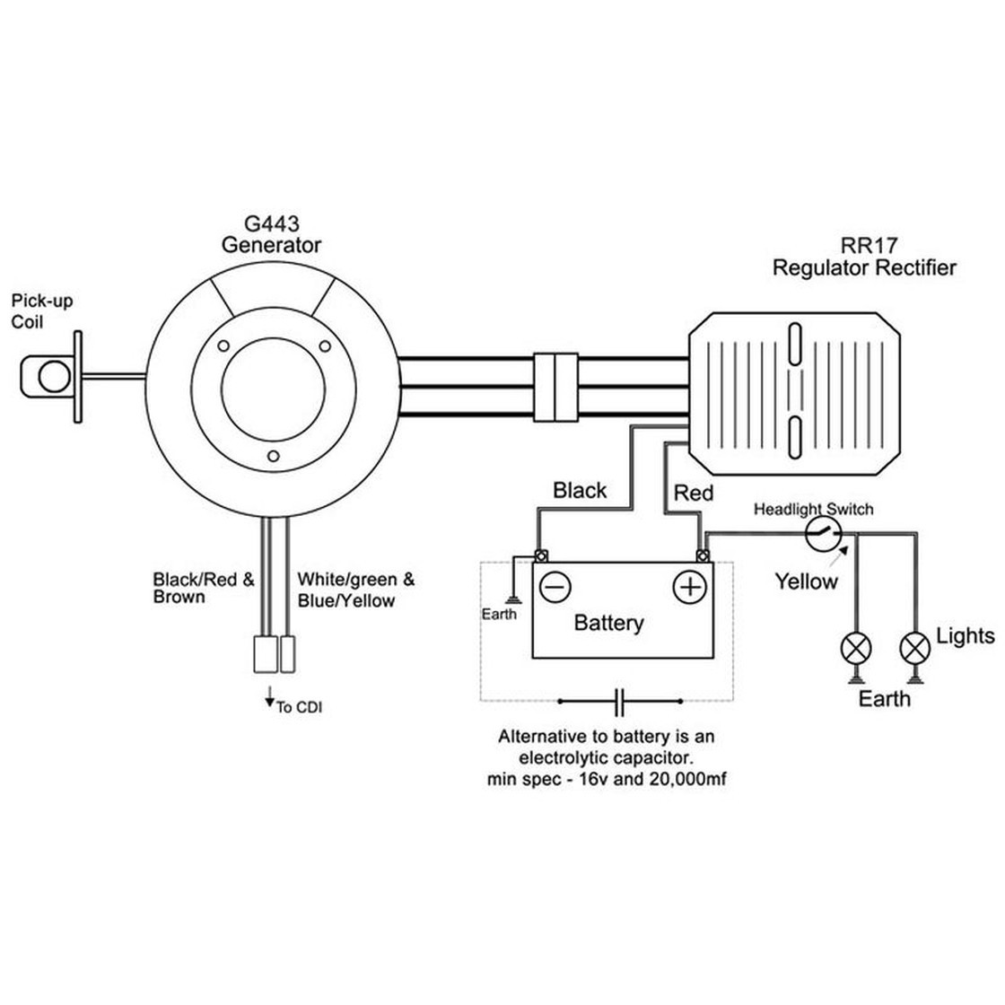 Briggs Stratton 500cc 17.5 Hp Electrical Diagram Lichtmaschine G443 & Rr17 Generator for Maximum Power & Regulator … Of Briggs Stratton 500cc 17.5 Hp Electrical Diagram