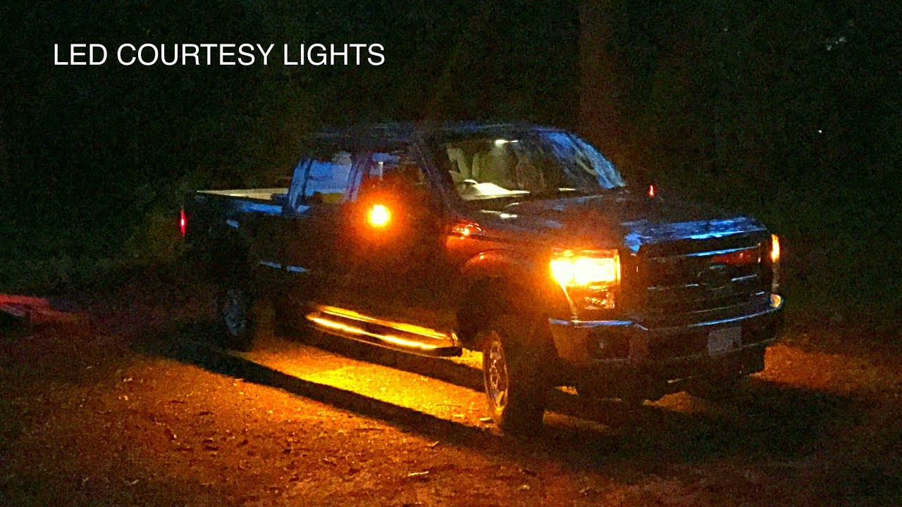 Color Of Running Light Wire On 2012 ford F250 2011-2016 F-250 Led Running Board Courtesy Light Install