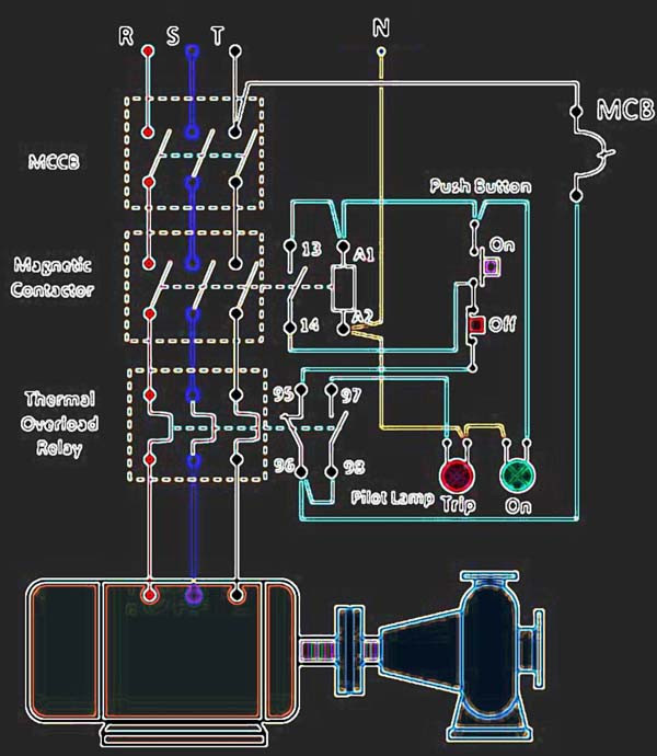 Electrical Diagram House Wiring Pdf Electric Pump Auto-manual Wiring Diagrams (3-phase Motors) – My … Of Electrical Diagram House Wiring Pdf