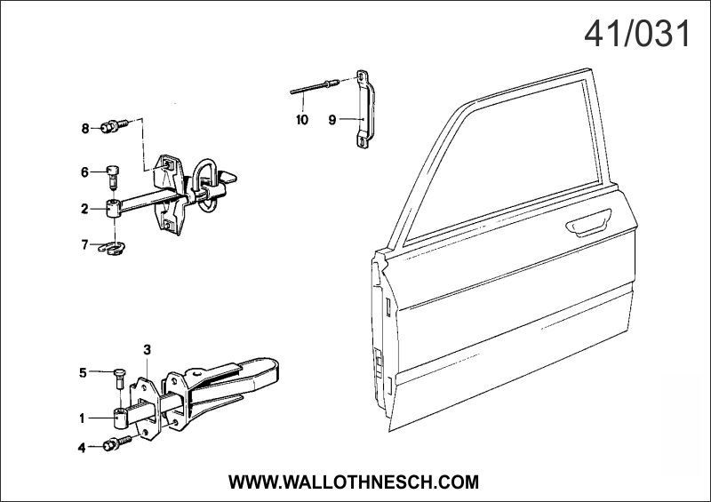 Exterior Car Door Parts Diagram Catalog Picture 41/031 – Bmw 518 – M535i (e12) – Body Work … Of Exterior Car Door Parts Diagram