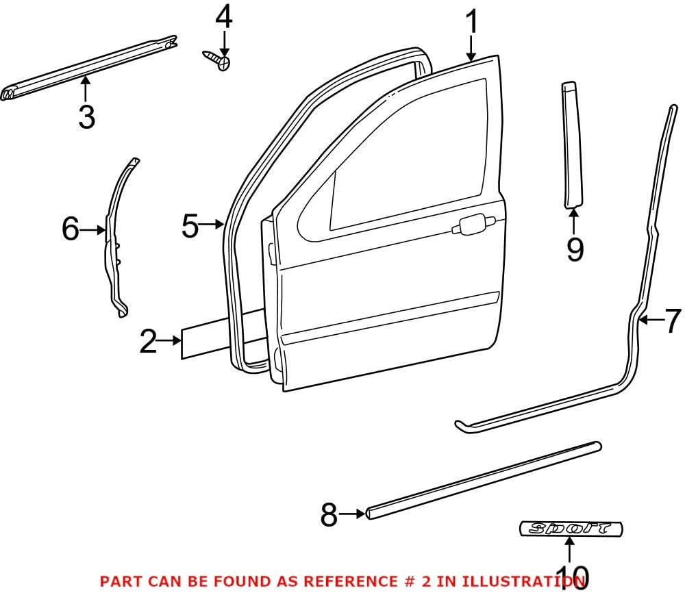 Exterior Car Door Parts Diagram Genuine Oem Door Panel Insulation for Mercedes 2046820108 – Aaby … Of Exterior Car Door Parts Diagram