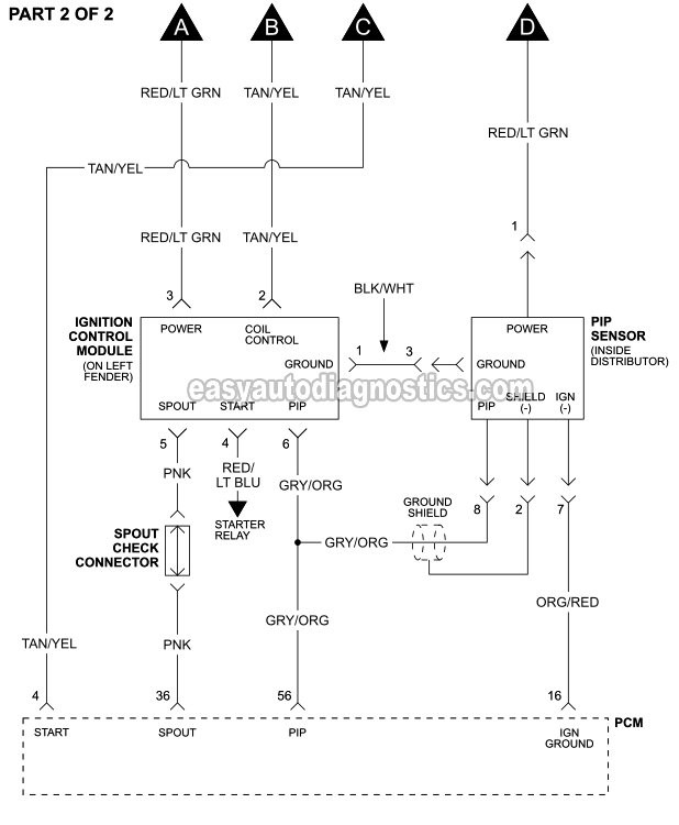 Ford 4.6 Liter Engine Diagram Part 1 -ford Ignition System Circuit Diagram (1992-1993 ford F150 … Of Ford 4.6 Liter Engine Diagram