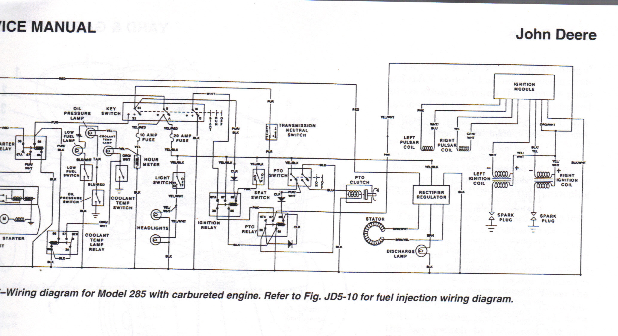 John Deere Garden Tractor Wiring Diagram Deere 325 17hp Deere Kawasaki Engine Manfactured 1995-98. I Am … Of John Deere Garden Tractor Wiring Diagram