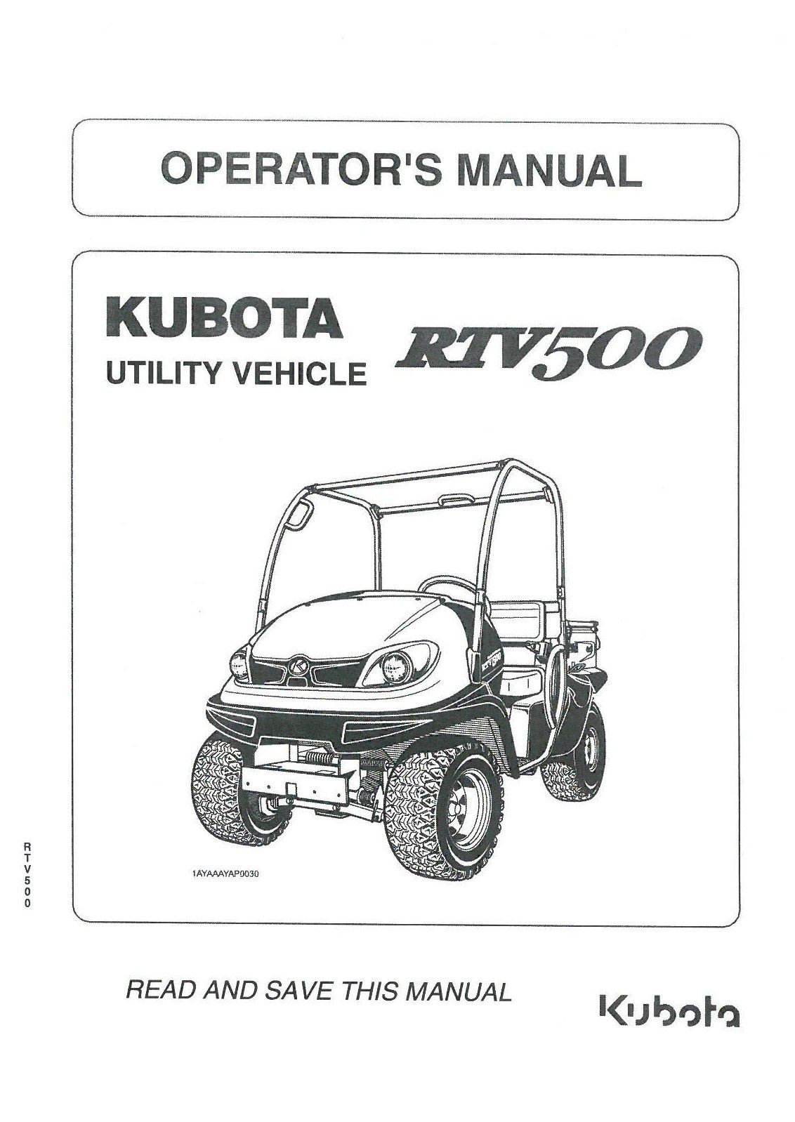 Kubota Rtv 500 Engine Diagram Kubota Utility Vehicle Rtv500 Operators Manual Rtv 500