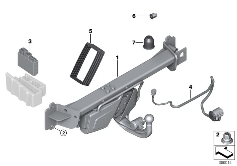 Parts Of A Trailer Hitch Diagram Bmw Trailer tow Hitch, Electrically Pivoted X3 20i F25 Hubauer ...